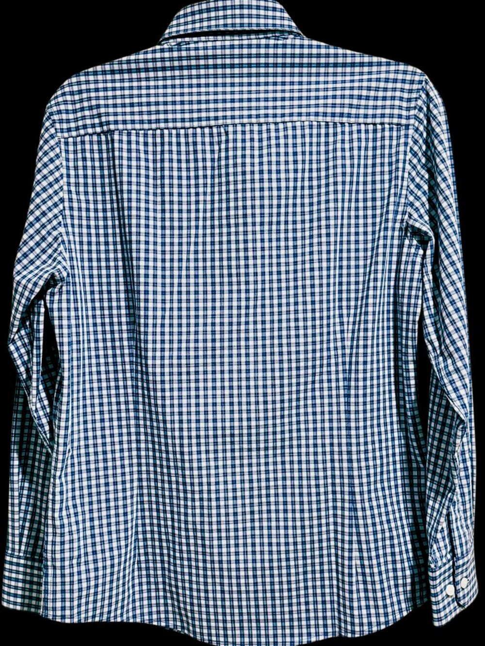 Mizzen Main Leeward Cobalt Ben Plaid No Tuck Dress Shirt NWOT - Picture 9 of 9